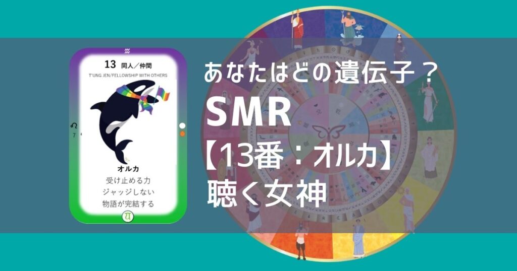 女性性開花のためのスピリチュアルな遺伝子占星術、ソウルミッションリコネクション®︎(SMR)眷属、13番、オルカ、シャチ