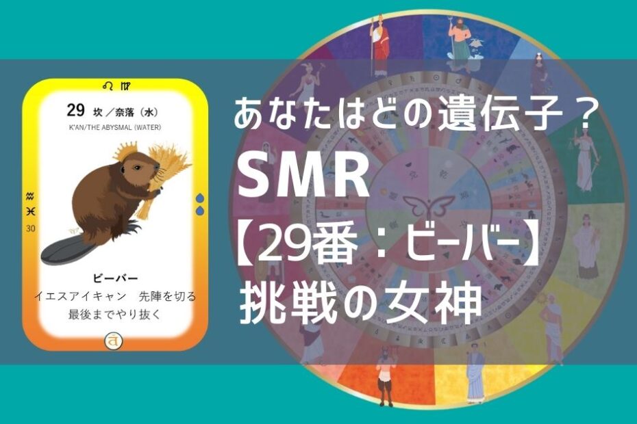 女性性開花のためのスピリチュアルな遺伝子占星術、ソウルミッションリコネクション®︎(SMR)眷属、２９番、ビーバー