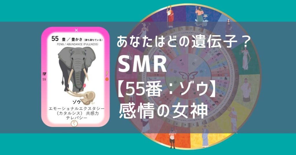 女性性開花のためのスピリチュアルな遺伝子占星術、ソウルミッションリコネクション®︎(SMR)眷属、５５番、ぞう、ゾウ、象