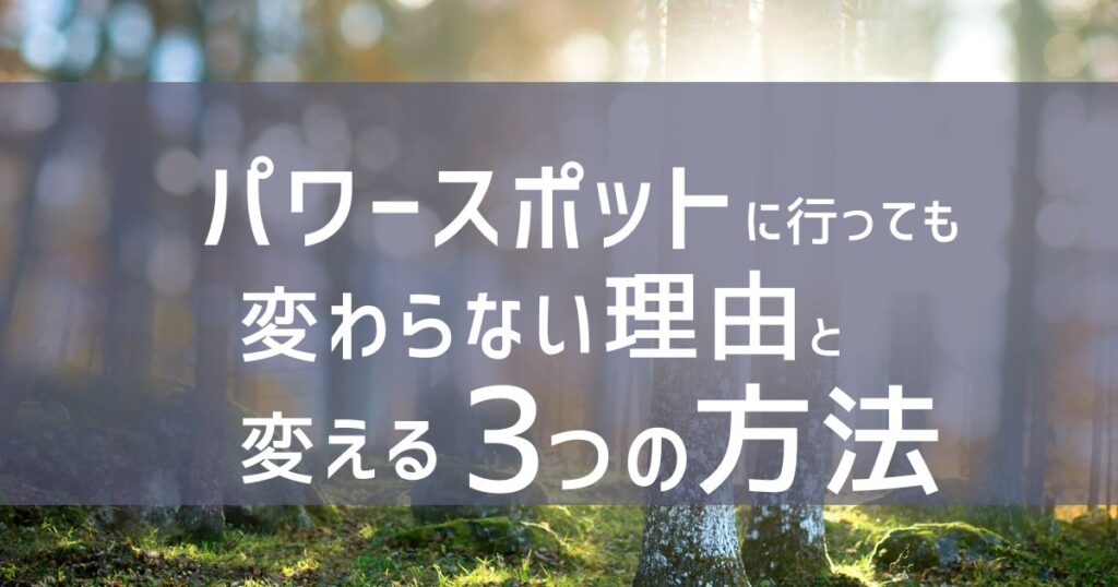 女性性開花のためのスピリチュアルなパワースポットによくある自然と木と光